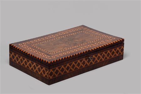 Scatola in legno intarsiato, Lombardia o Emilia, secolo XIX