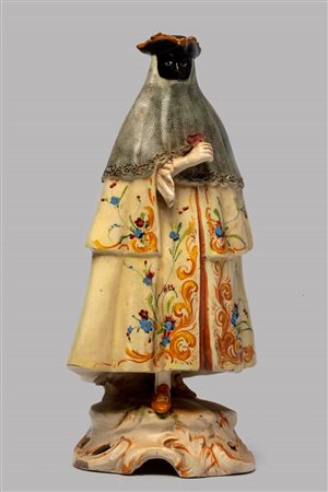 Maschera veneziana in ceramica le Nove, Bassano, inizi secolo XX