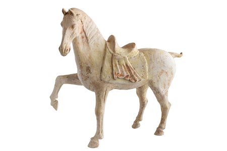 Cavallo in terracotta, Cina dinastia Tang 618 - 907 d.c.