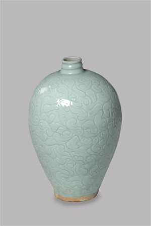 Antico vaso in ceramica invetriata, Cina