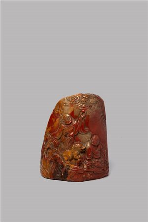 Grande sigillo in pietra saponaria, Cina secolo XIX