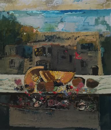 FRANCO FERRARI (1935) - Case abbandonate con natura morta