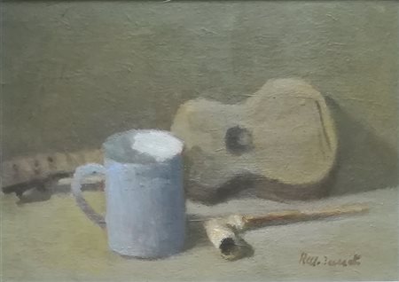 RENZO MORANDI (1914-2014) – Natura morta con pipa