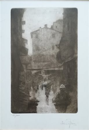 TELEMACO SIGNORINI (1835-1901) – Via degli Speziali in inverno