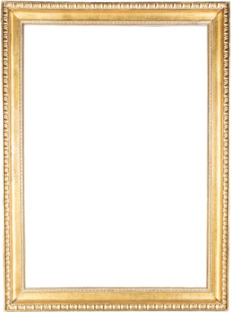 Grande cornice in legno dorato, XIX secolo con fascia concava delimitata da...