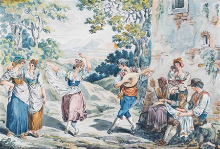 Bartolomeo Pinelli, Saltarello romano Firmato in basso a sinistra: Pinelli...