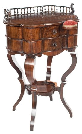 Tavolino da lavoro in palissandro, metà del XIX secolo F2, , 84x55x41