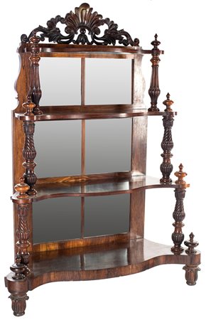 Etagère in palissandro, Napoli, XIX secolo F2, , 152x120x45