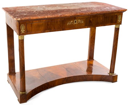 Console in mogano d'epoca Impero F2, , 96x135x59