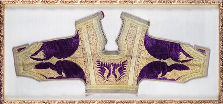 Antico paramento in velluto viola F2, , 168x78