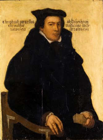 Pittore fine XVII/inizio XVIII secolo , Ritratto di Paracelso F2, olio su...
