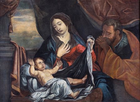 Scuola Italiana del XVIII secolo , Sacra Famiglia F2, olio su tela, 99x136