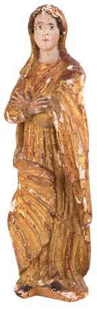 Scultura in legno dipinto e dorato, XVIII secolo F2, , altezza cm 35
