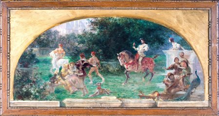 Théobald Chartran Besancon 1849-Neuilly-sur-Seine 1907, Partenza per la...