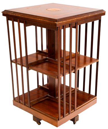 Libreria girevole in mogano, Inghilterra, XIX secolo F2, , 78x47,5x47,5