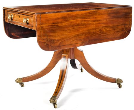 Tavolo a bandelle in mogano, Inghilterra, XIX secolo F2, , 73x96x55 - il...