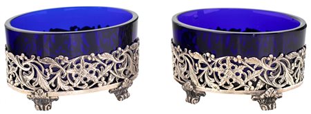 Coppia di saliere in argento