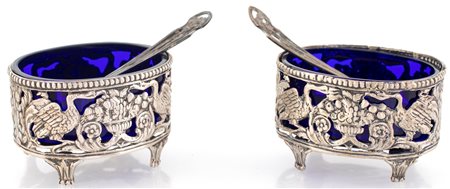 Coppia di saliere in argento