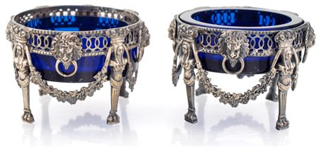 Coppia di saliere in argento