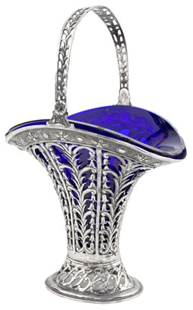 Cestino in argento traforato