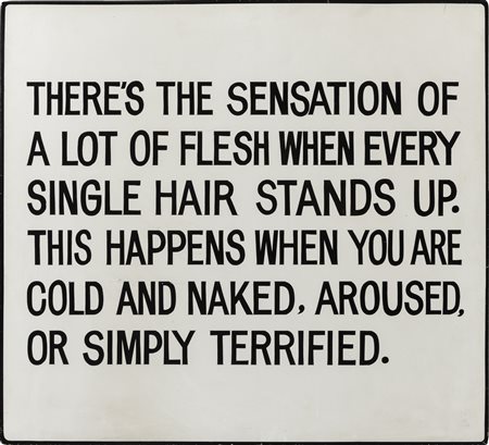 JENNY HOLZER
There’s a sensation of a lot of flesh…, 1980-82