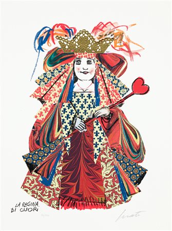 EMANUELE LUZZATI (1921-2007) - La regina di cuori