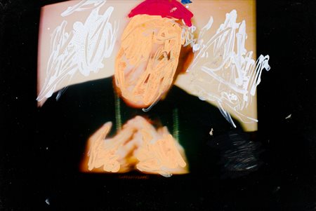 MARIO SCHIFANO (1934-1998) - Con l'elmetto in testa, 1990/1997