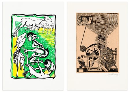 AUTORI VARI (BRINDISI E TRUBBIANI) - Lotto unico composto da 2 opere grafiche