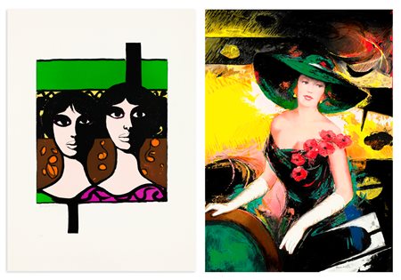 AUTORI VARI (BORRA E FARINELLI) - Lotto unico composto da 2 opere grafiche
