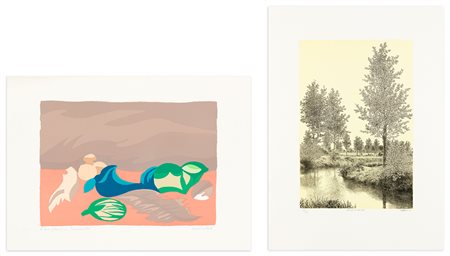 AUTORI VARI (CANTATORE E ZALIANI) - Lotto unico composto da 2 litografie