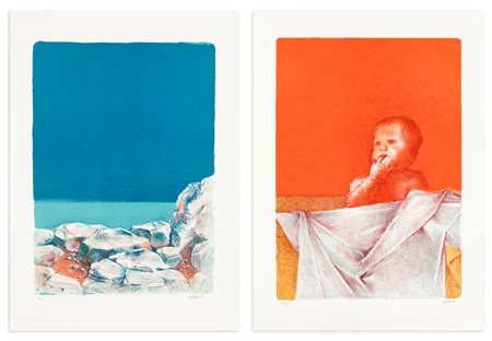 GIOVANNI CAPPELLI (1923-2004) - Lotto unico composto da 2 litografie