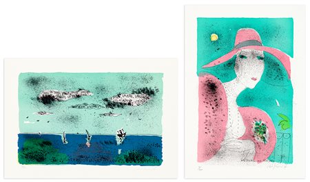 FRANCO ROGNONI (1913-1999) - Lotto unico composto da 2 litografie