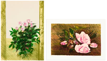 GIANCARLO CAZZANIGA (1930-2013) - Lotto unico composto da 2 litografie
