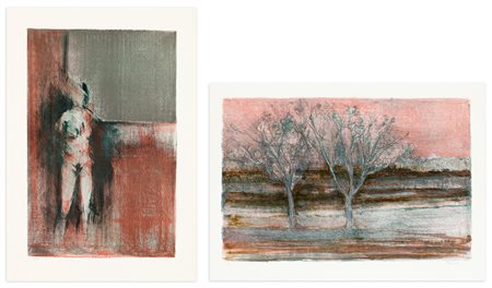 GIUSEPPE AJMONE (1923-2005) - Lotto unico composto da 2 litografie