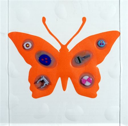 NUCARA RENZO (Crema 1955) "Farfalla di Nucara" 2012 Legno, carta, smalto,...