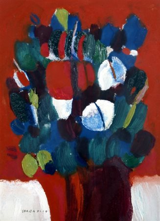 SPREAFICO LEONARDO (Monza 1907 - Milano 1974) "Vaso di fiori" 1971 Olio su...