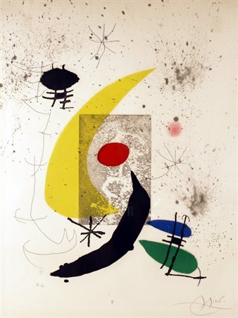 MIRO' JOAN (Montroig 1893 - Palma di Mallorca 1983) "Senza titolo" Litografia...