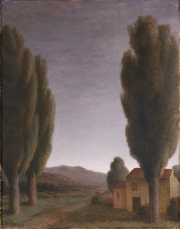 Noel Quintavalle "La casa tra i pioppi" 950
olio su tela (cm 80x60)
Firmato e da