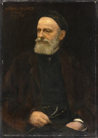 Consuelo Fould "Ritratto dello scultore Mathieu Meusnier" 
olio su tela (cm 80x5