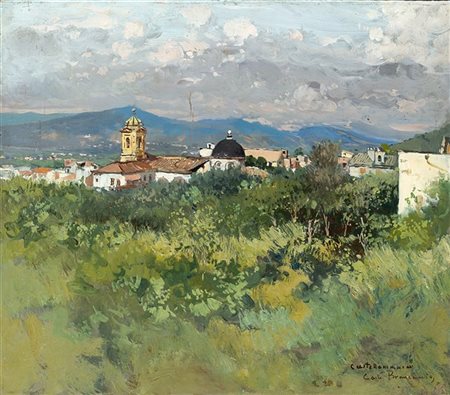 Carlo Brancaccio "Castellammare" 
olio su tela (cm 30x34)
Firmato e locato in ba
