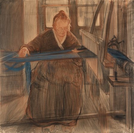 Eso Peluzzi "Intorgina" 923
tecnica mista su carta (cm 137x139)
Firmato e datato