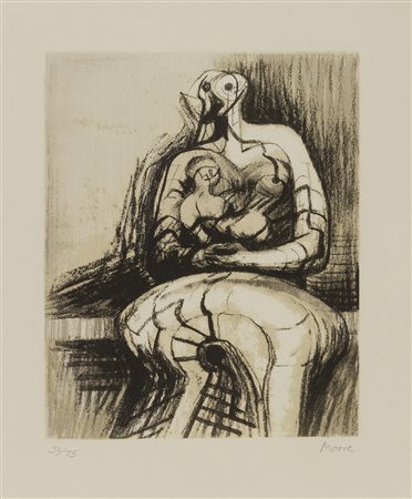 Henry Moore, Seated Mother and Child, 1976