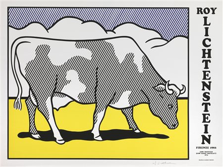 Roy Lichtenstein, Cow Triptych (Cow Going Abstract) Poster, 1982