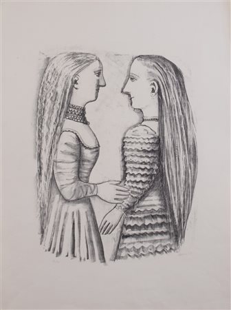 Massimo Campigli, Due donne di profilo, 1952