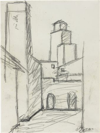 Ottone Rosai, San Gimignano, 1954