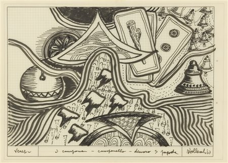 Carlo Hollesch, Campana - campanello - denaro - pagoda, 1967