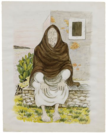 Giuseppe Migneco, Vecchia, anni Settanta