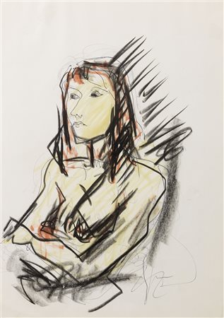 Lucio Fontana, Ritratto femminile, 1956