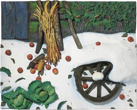 Piero Gilardi, Ruota nell'aia, 2004