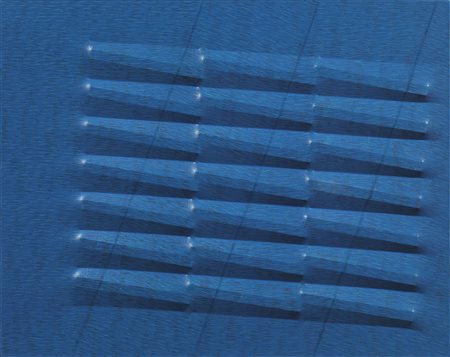 Agostino Bonalumi, Blu, 1987